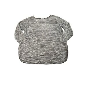 Eileen Fisher Organic Linen‎ Blend Shirt Women's XL Gray Black Lagenlook #AB3-2